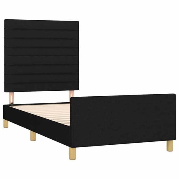 Maison Exclusive - Sengestel uden madras sort 90x190 cm stof