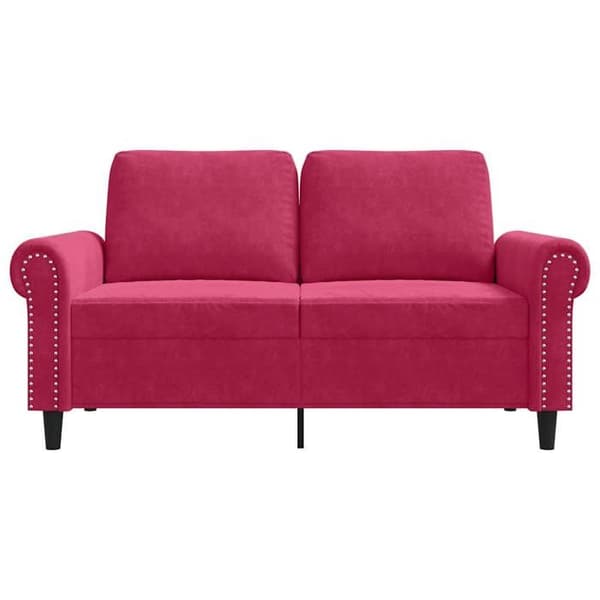 Maison Exclusive - Soffa 2-sits Röd vinröd 120 cm Sammet