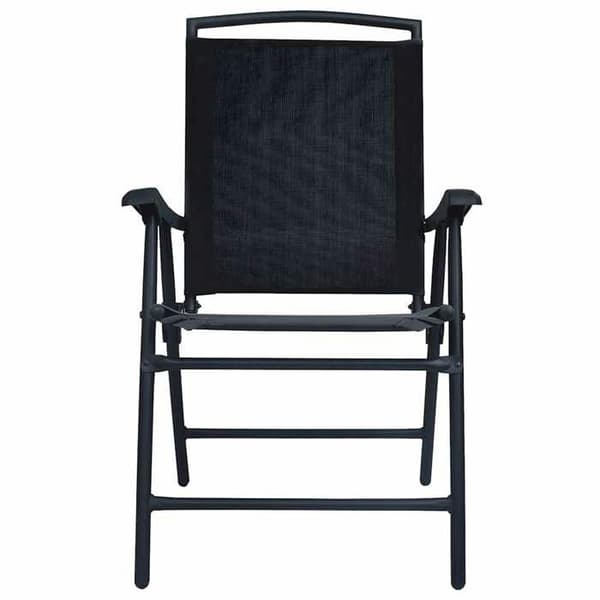 Maison Exclusive - 2 delar Fällstolar Texilene Svart