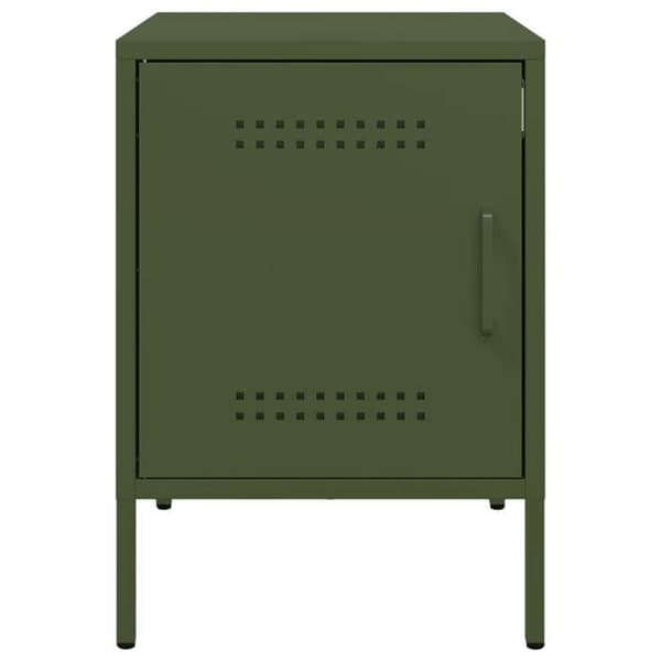 Sängbord - MAISON EXCLUSIVE - Maison Exclusive - Olivgrön - Solid stål - Set om 2 st 36x39x50,5 cm Olivgrön