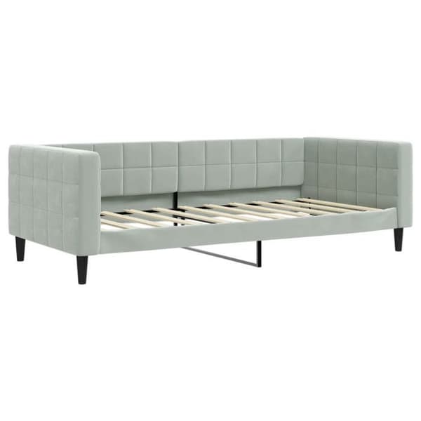 Maison Exclusive - Dagbädd med ljusgrå madrass 90x190 cm sammet