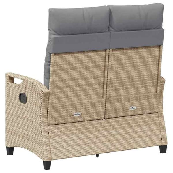 Havemøbel - EKSKLUSIVT HUS - Kippelig - Beige og lys grå - Stål & polyester - Justerbart rygstøtte Beige och Ljusgrå