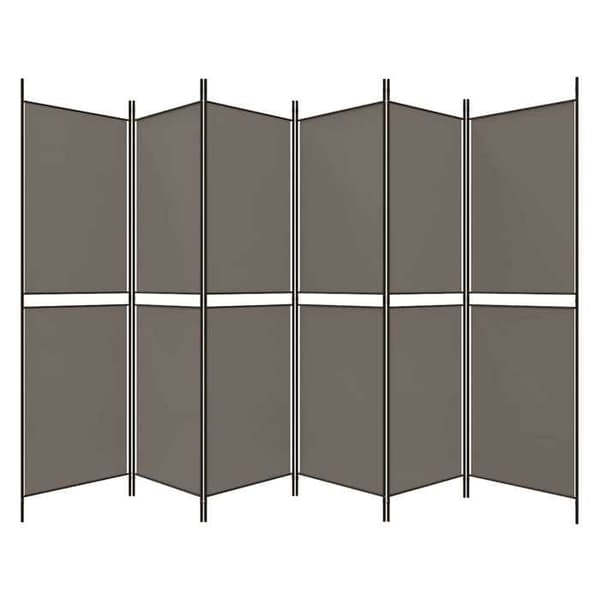 Maison Exclusive - Skillevæg 6 paneler Antracit 300x220 cm Stof