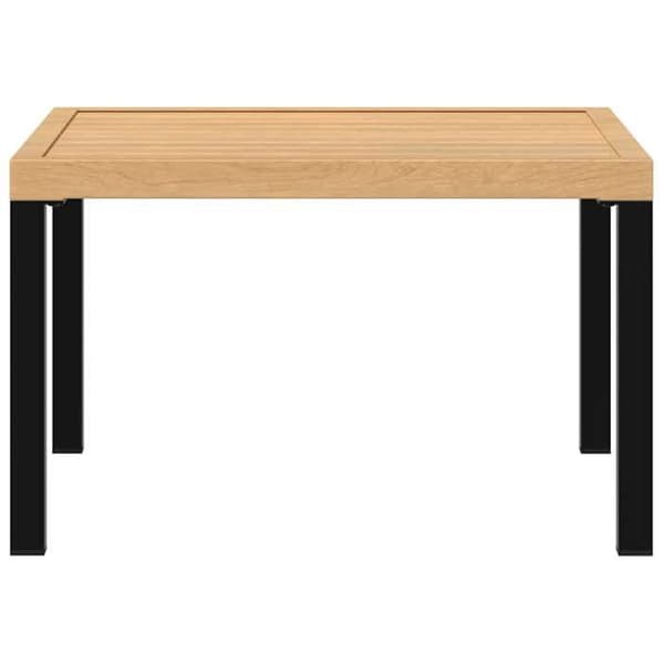 Maison Exclusive - Musta puutarhapöytä 65x65x40 cm alumiinia
