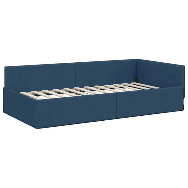 Maison Exclusive - Hörnsängram med madrass 2 pc Blå 80 x 200 cm tyg Blå