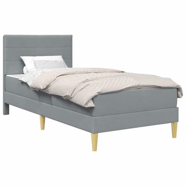 Maison Exclusive - Sängram Ljusgrå 90 x 200 cm Polyester Ljusgrått