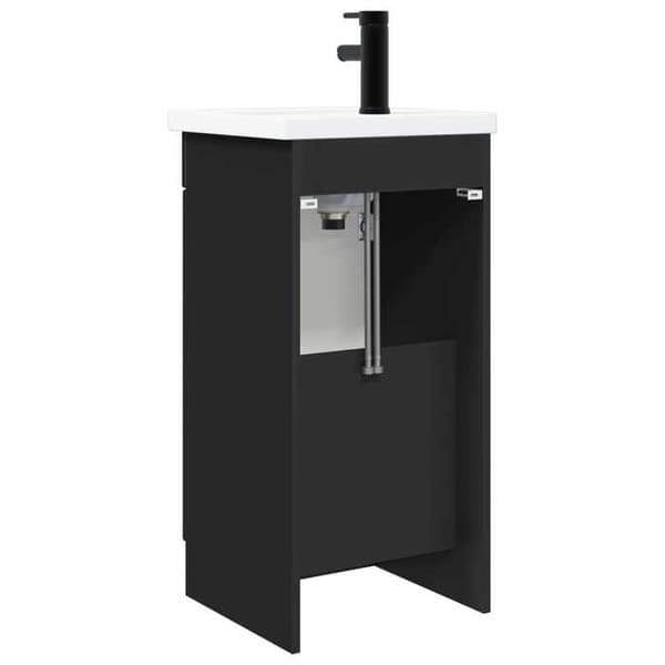 Maison Exclusive - Badeværelsesmøbel med sort vask 42 x 40 x 84,5 cm