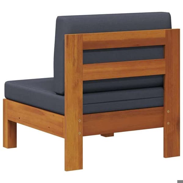 Maison Exclusive - Central sofa med mørkegrå puder i solid akacietræ