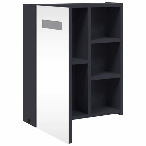 Maison Exclusive - Spegelskåp med LED grå 45x13x52 cm