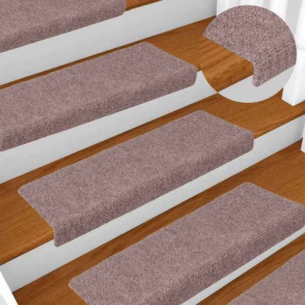 Maison Exclusive - Selvklæbende trappetæpper 5 stk 65 x 21 x 4 cm lys brun rektangulær kant ljusbrun