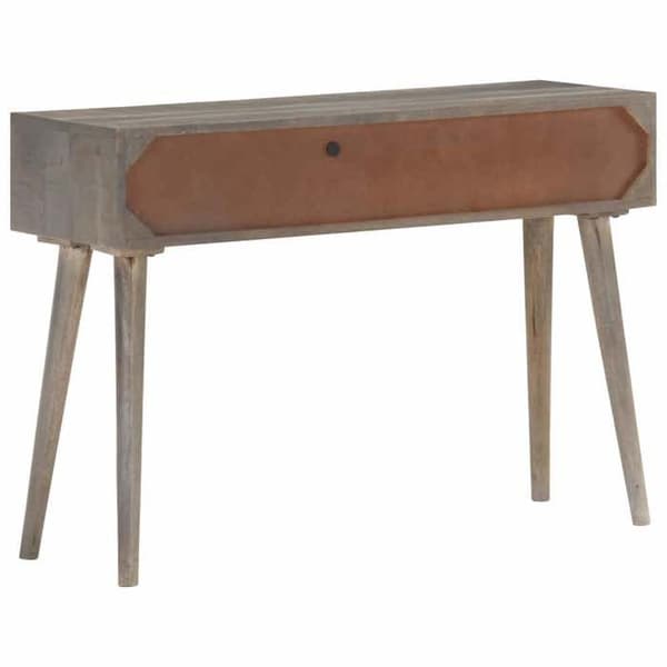 Maison Exclusive - Konsolbord Grå 110x35x75 cm Massivt mangotræ rå Grå
