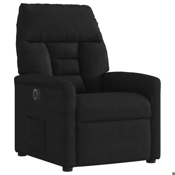 Maison Exclusive - Elektrisk lænestol i sort mikrofiber