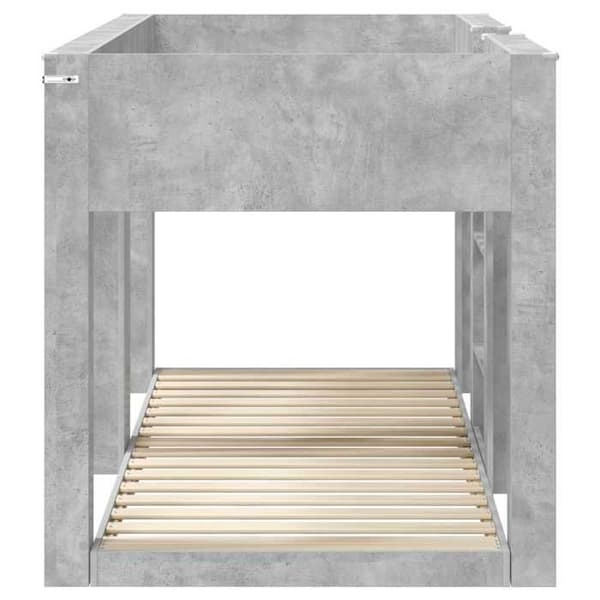 Maison Exclusive - Bunk Bed til Børn Grå Beton 80 x 200 cm Betonggrå