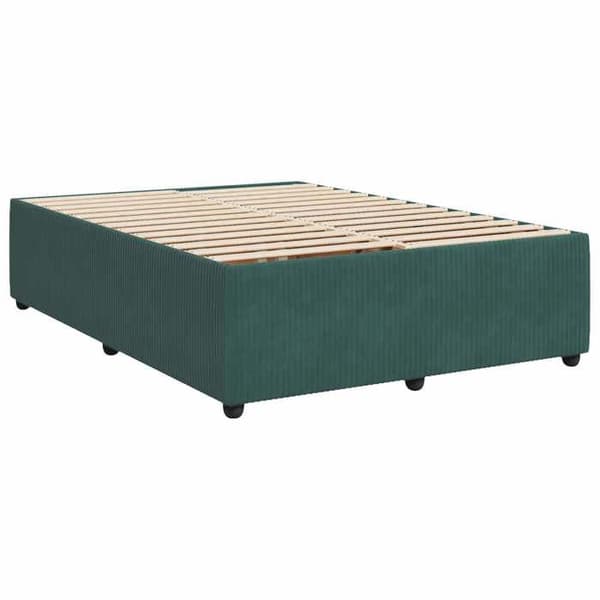 Maison Exclusive - Boxspring säng med mörkgrön madrass 140 x 200 cm Sammet