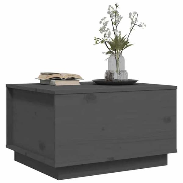 Maison Exclusive - Matala pöytä Harmaa 60x50x35 cm Massiivipuu mänty Grå