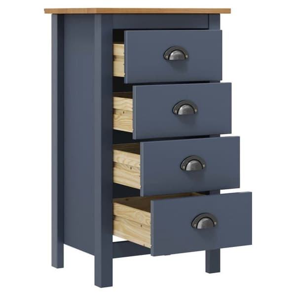 Maison Exclusive - Buffet Hill Grå 46x35x80 cm Solid fyrretræ