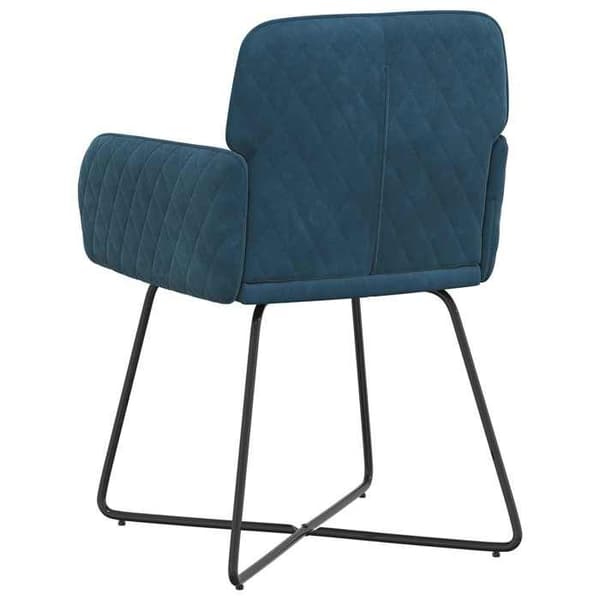 Maison Exclusive - Matstolar 4 st Sammet Blå 59 x 56,5 x 86 cm