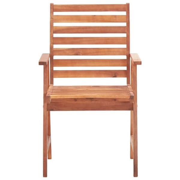 Maison Exclusive - Utomhusmatstolar set om 2 med kuddar i massiv akacia