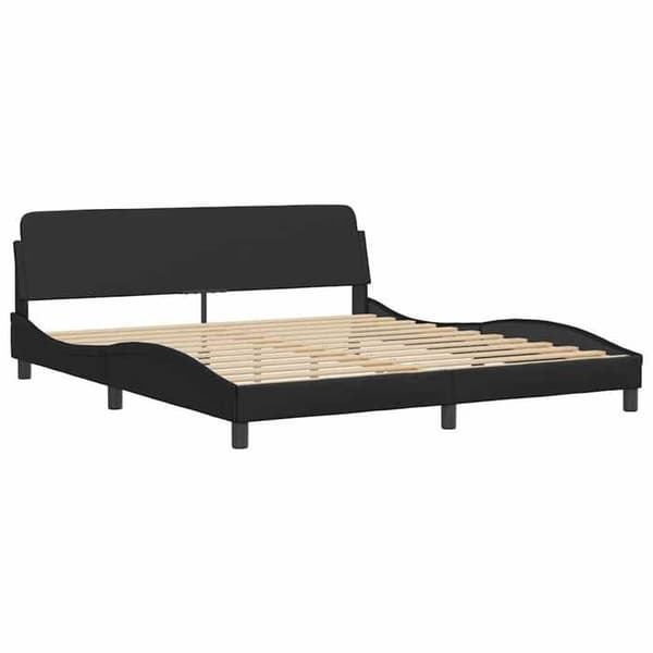 Maison Exclusive - Sängram Dover svart 180x200 cm konstläder