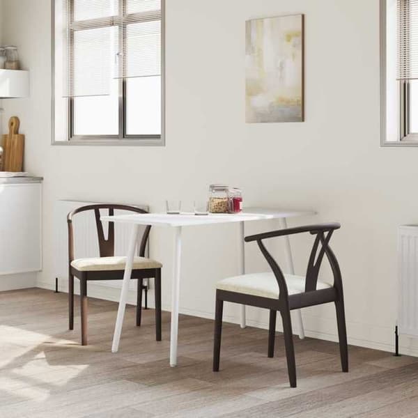 Maison Exclusive - Spisestol 2 stk Massivt Gummitræ