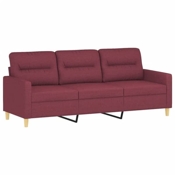Maison Exclusive - Sæt af 4 sofaer med puder i Bordeaux rød stof