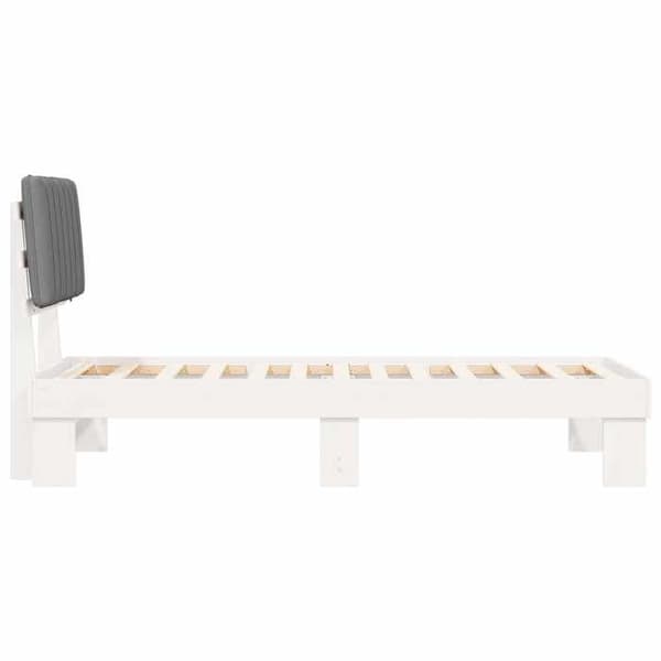 Maison Exclusive - Sengestel med polstret hovedgærde Lys grå 75 x 190 cm Ljusgrått