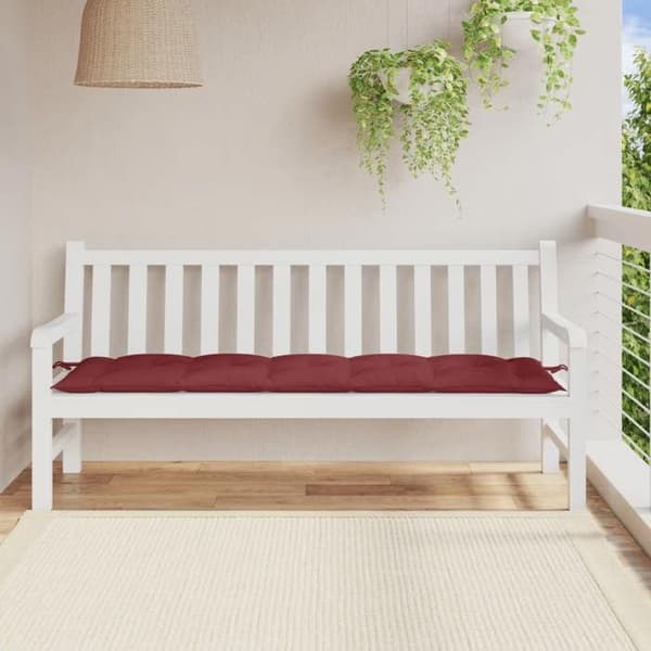 Maison Exclusive - Punainen Bordeaux-sekoitekangaspuutarhapenkki tyyny