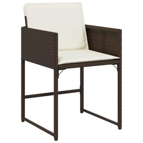 Maison Exclusive - 5-delt havemøbel sæt med brune poly rattan puder brun