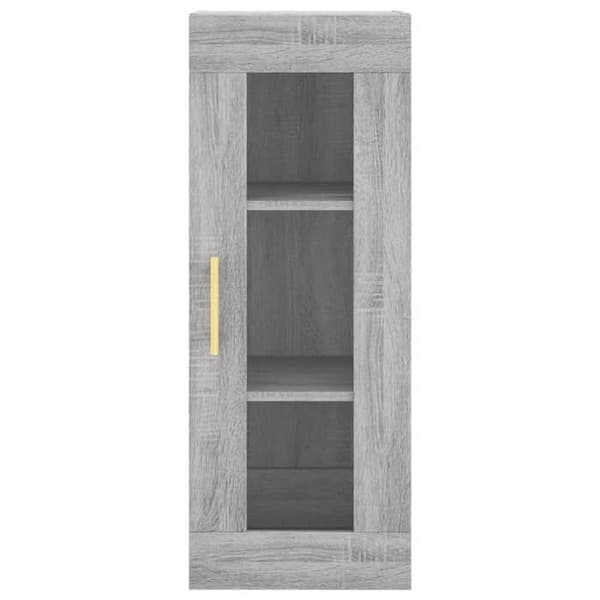 Maison Exclusive - Buffé hög Sonoma grå 34,5x34x180 cm Ingenjörsträ