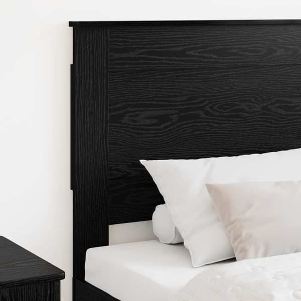 Sengestel - EKSKLUSIV HUS - Rektangulært stel - Ingeniørtræ - Sort - Moderne design