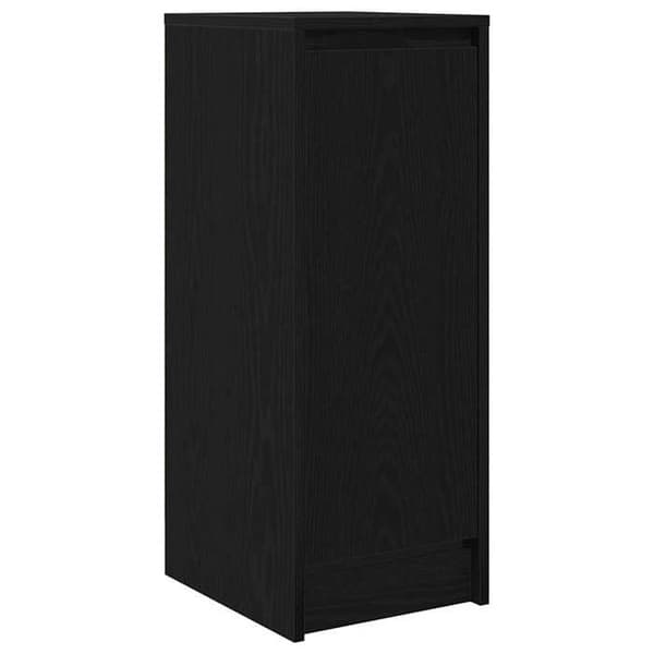 Maison Exclusive - Buffet i sort egetræ 29,5x34x76 cm ingeniørtræ