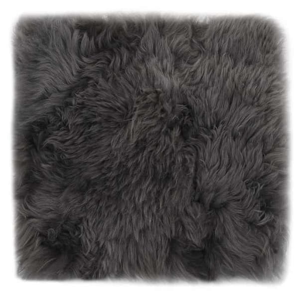 Maison Exclusive - Stolepuder sæt af 2 Lys grå 40x40cm Ægte får Ljusgrått