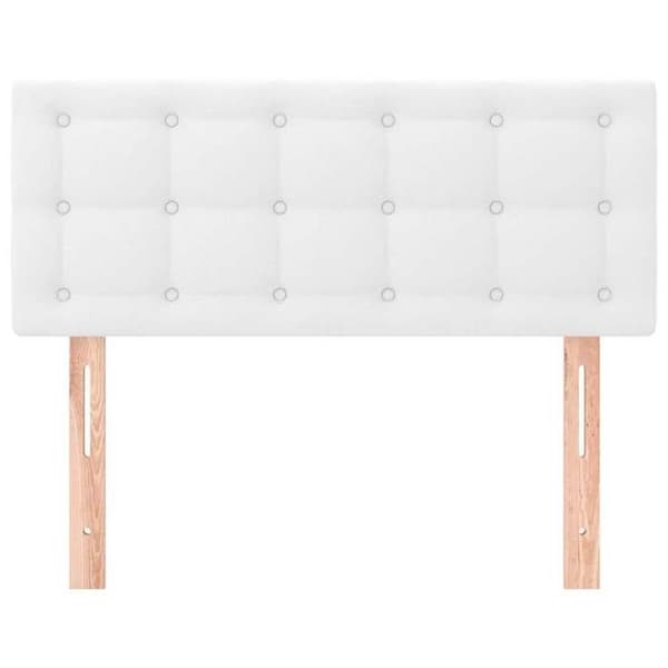 Maison Exclusive - Hovedgærde Hvid 100x5x78/88 cm Simililæder
