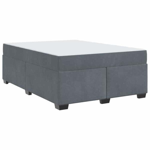 Maison Exclusive - Sängram med madrass Mörkgrå 140 x 200 cm tyg Mörkgrå