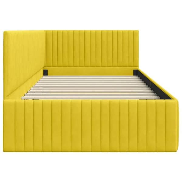 Maison Exclusive - Gul hörnsängram 100 cm x 200 cm Sammet