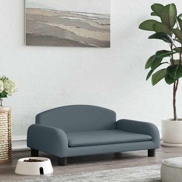 Maison Exclusive - Mörkgrå hundsäng 70x45x30 cm tyg Mörkgrå