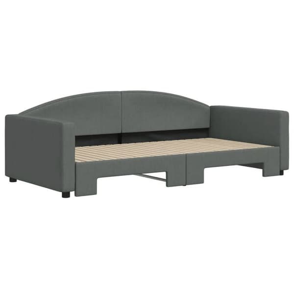 Maison Exclusive - Päivävuode, jossa on alavuode ilman patjaa, tummanharmaa 100x200 cm mörkgrå