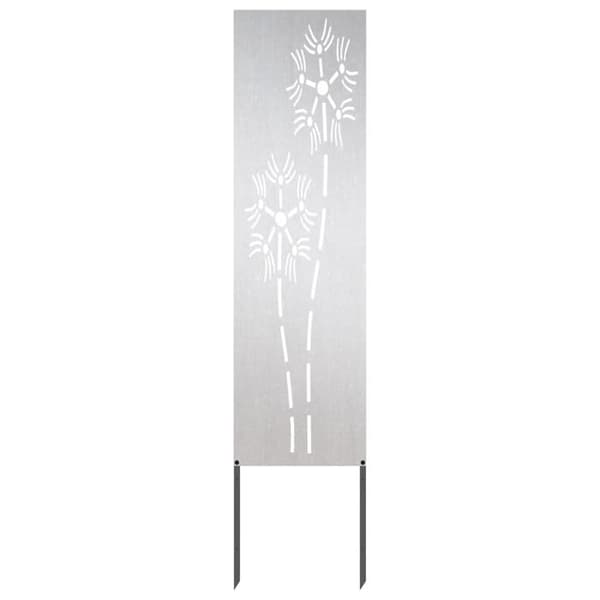 Trädgårdsskärm - EXKLUSIV HEM - Rektangulär - Matt stål - Silverfärgad - 32 x 140 cm Silver