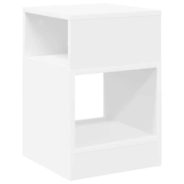 Sidebord - MAISON EXCLUSIVE - Sæt 2 - Hvid - Ingeniørtræ - 30,5×30×45 cm Vit