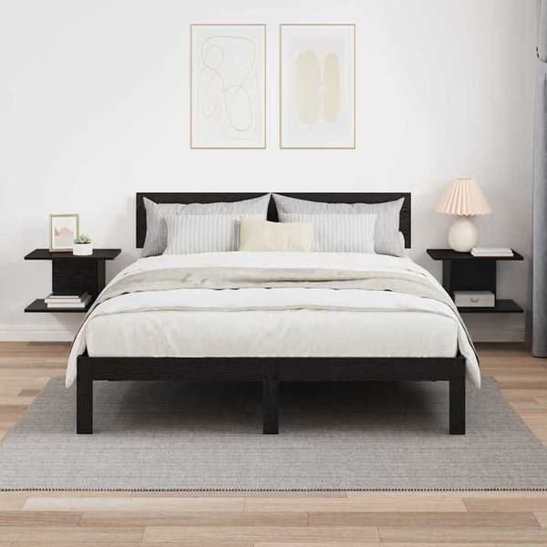 Maison Exclusive - Natbord 2 stk Sort eg 40 x 30 x 25 cm