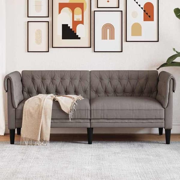 Maison Exclusive - Chesterfield 2-personers sofa taupe stof