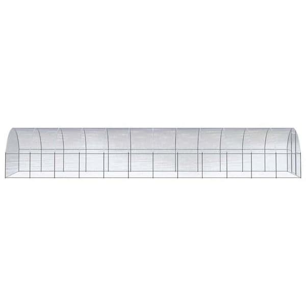 Maison Exclusive - Utomhus hönshus 3x12x2 m Galvaniserat stål silver-