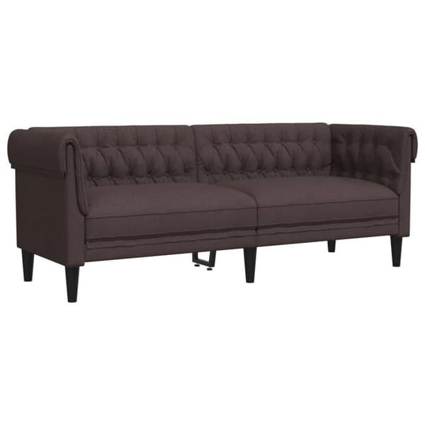 Maison Exclusive - Sæt af 2 sofaer mørkebrun stof