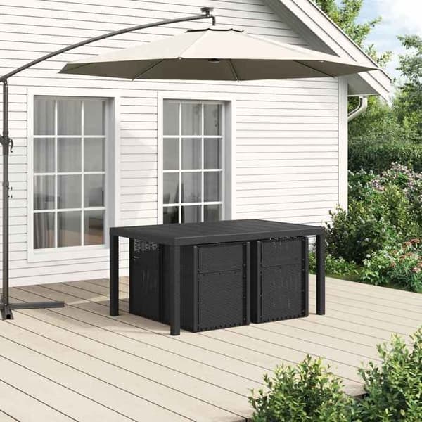 Maison Exclusive - 5-delt spisebordssæt til haven Anthracite PP antracit