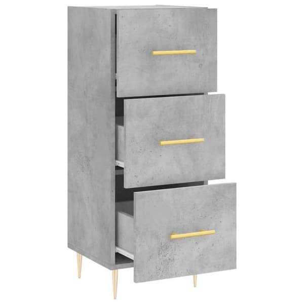 Maison Exclusive - Buffet Grå beton 34,5x34x90 cm Ingeniørtræ