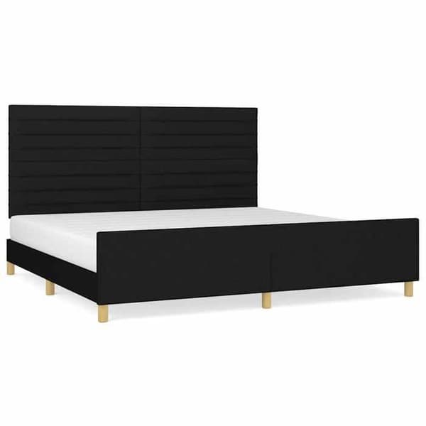 Maison Exclusive - Sengestel uden madras sort 200x200 cm stof