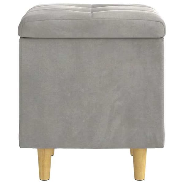 Maison Exclusive - Ottoman med förvaring Ljusgrå 40 x 40 x 45 cm Sammet
