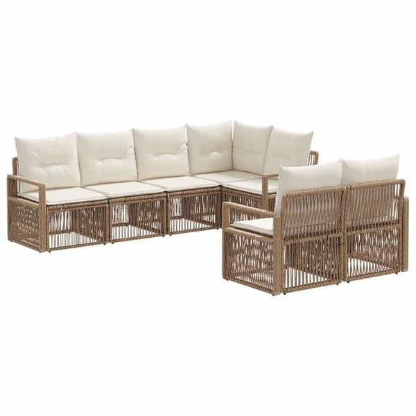 Maison Exclusive - 7 hengen puutarhakalustesarja 7 kpl Beige