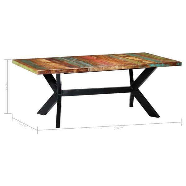 Maison Exclusive - Matbord 200x100x75 cm i solid återvunnet trä