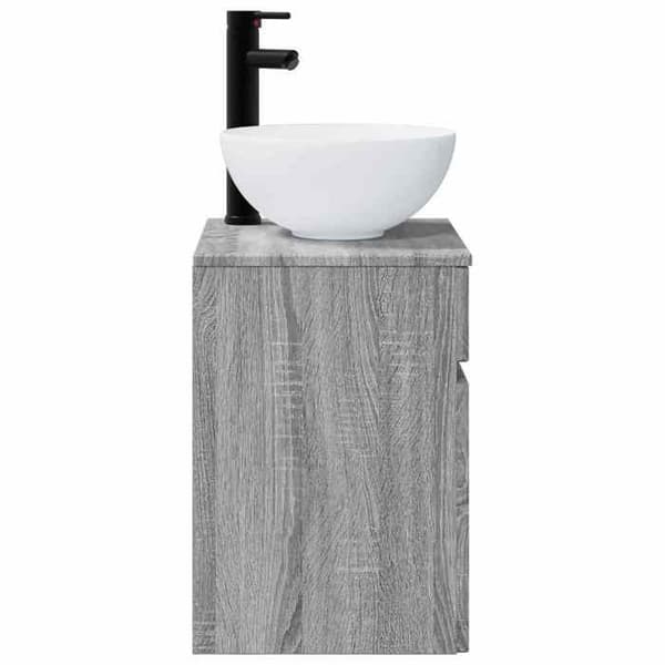 Maison Exclusive - Väggmonterad handfatmöbel Sonoma grå 39 x 41 x 64,5 cm
